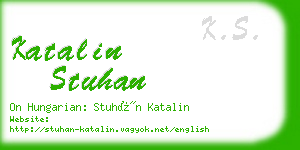 katalin stuhan business card